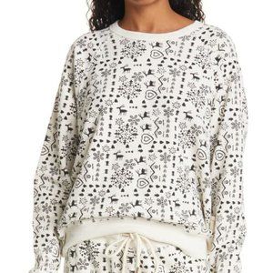 THE GREAT. Black and White Patterned Sweatshirt